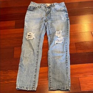 Forever 21 girls distressed jeans